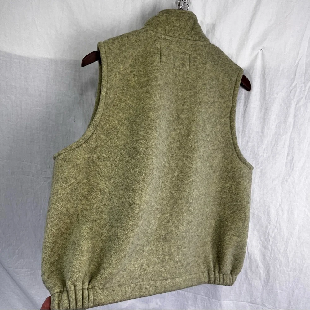 Outback Trading Summit Vest Mens Medium Heathered Green Fleece Full Zip Western